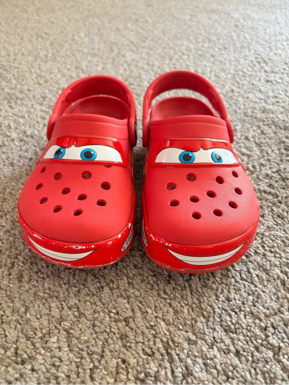 CROCS Kids Red Cartoon Face Clog Sandals